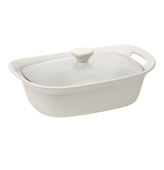 Corningware® Etch White 2.35L Oval Covered Casserole