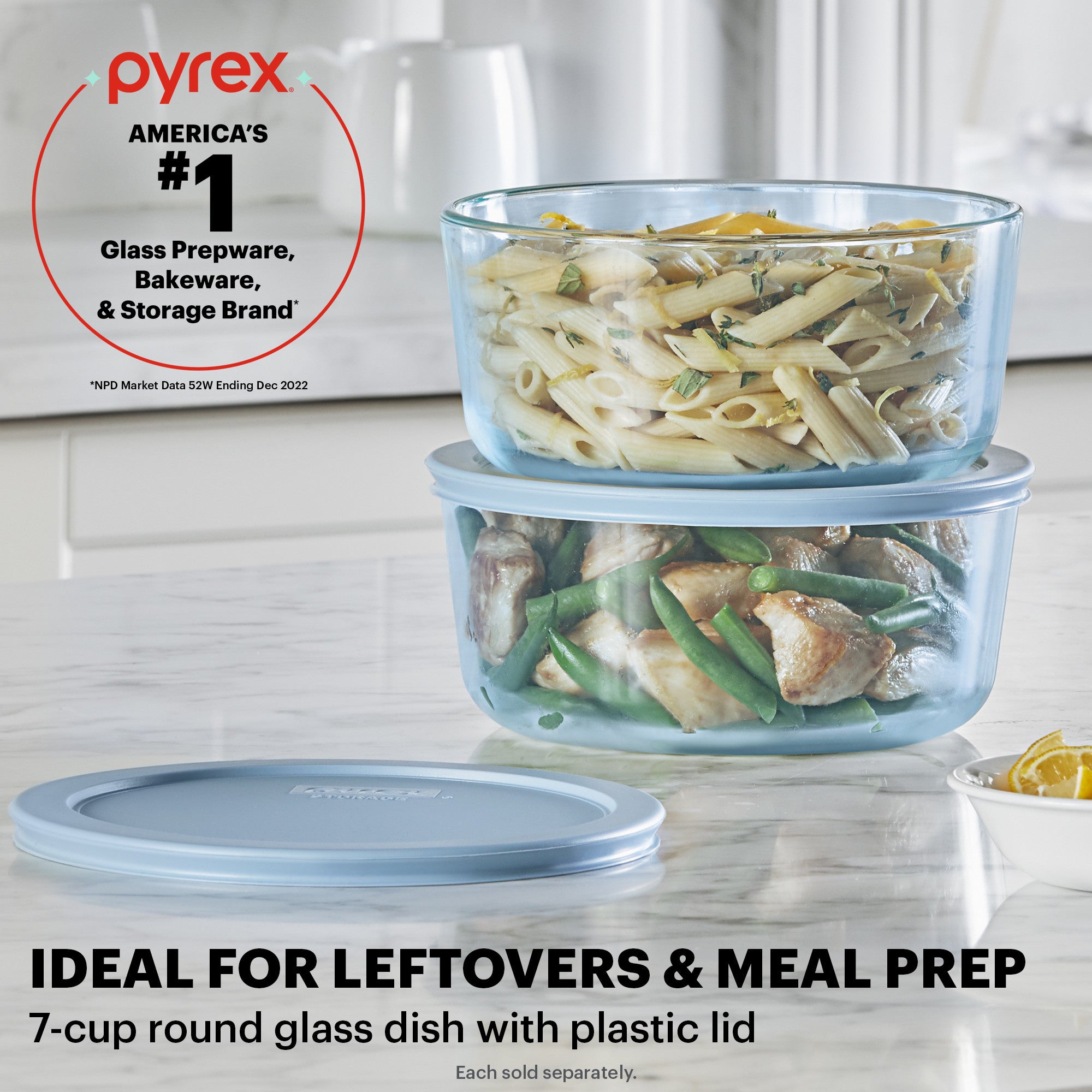 Pyrex® Colours Simply Store Blue 7 Cup Round
