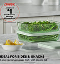Pyrex® Colours Simply Store Green 3 Cup Rectangle