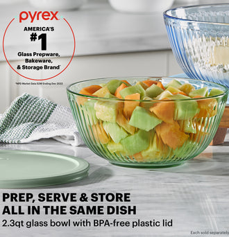 Pyrex® Color Sculptured Green Bowl 2.3L