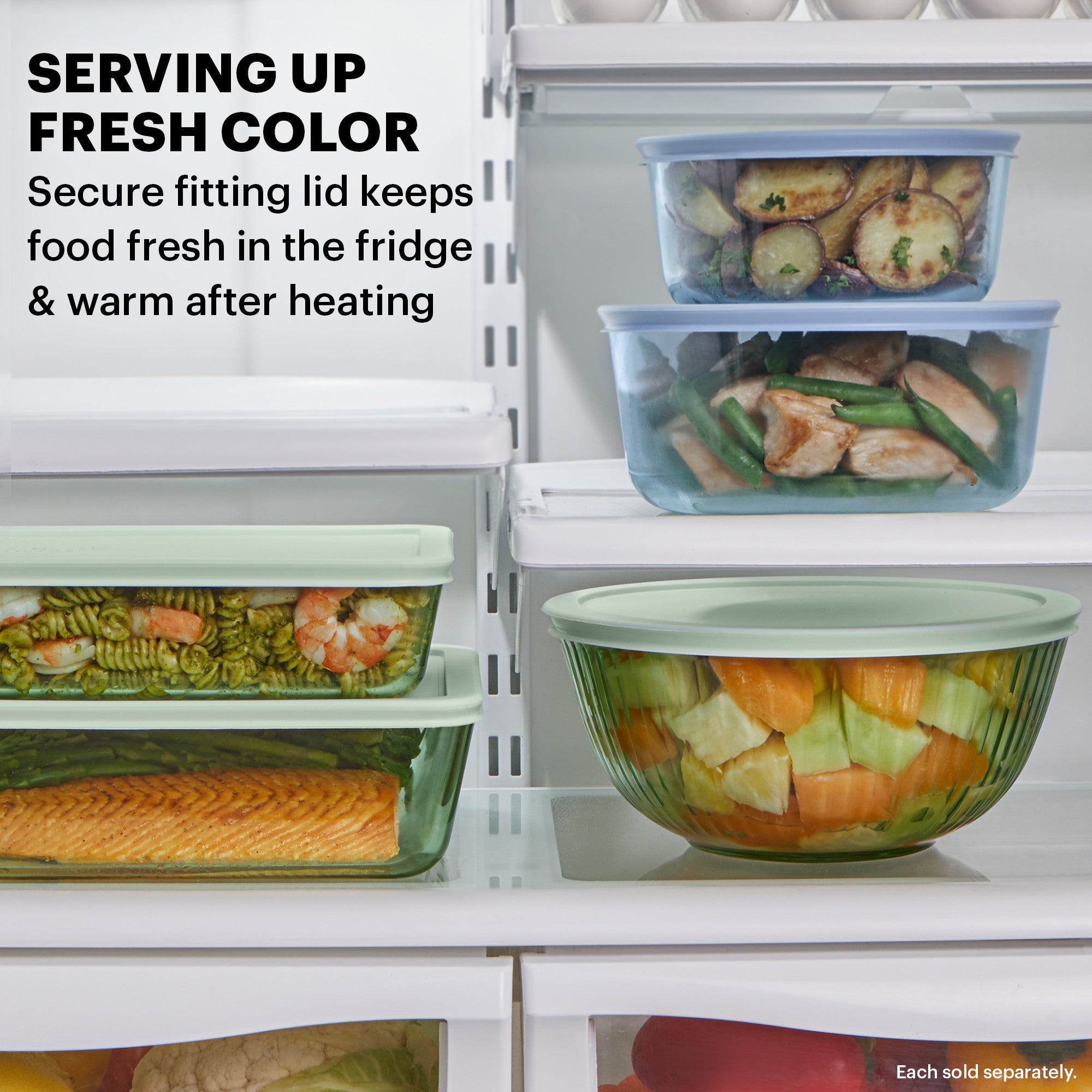 Pyrex® Color Sculptured Green Bowl 2.3L