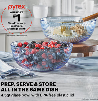 Pyrex® Color Sculptured Blue Bowl 4.5L