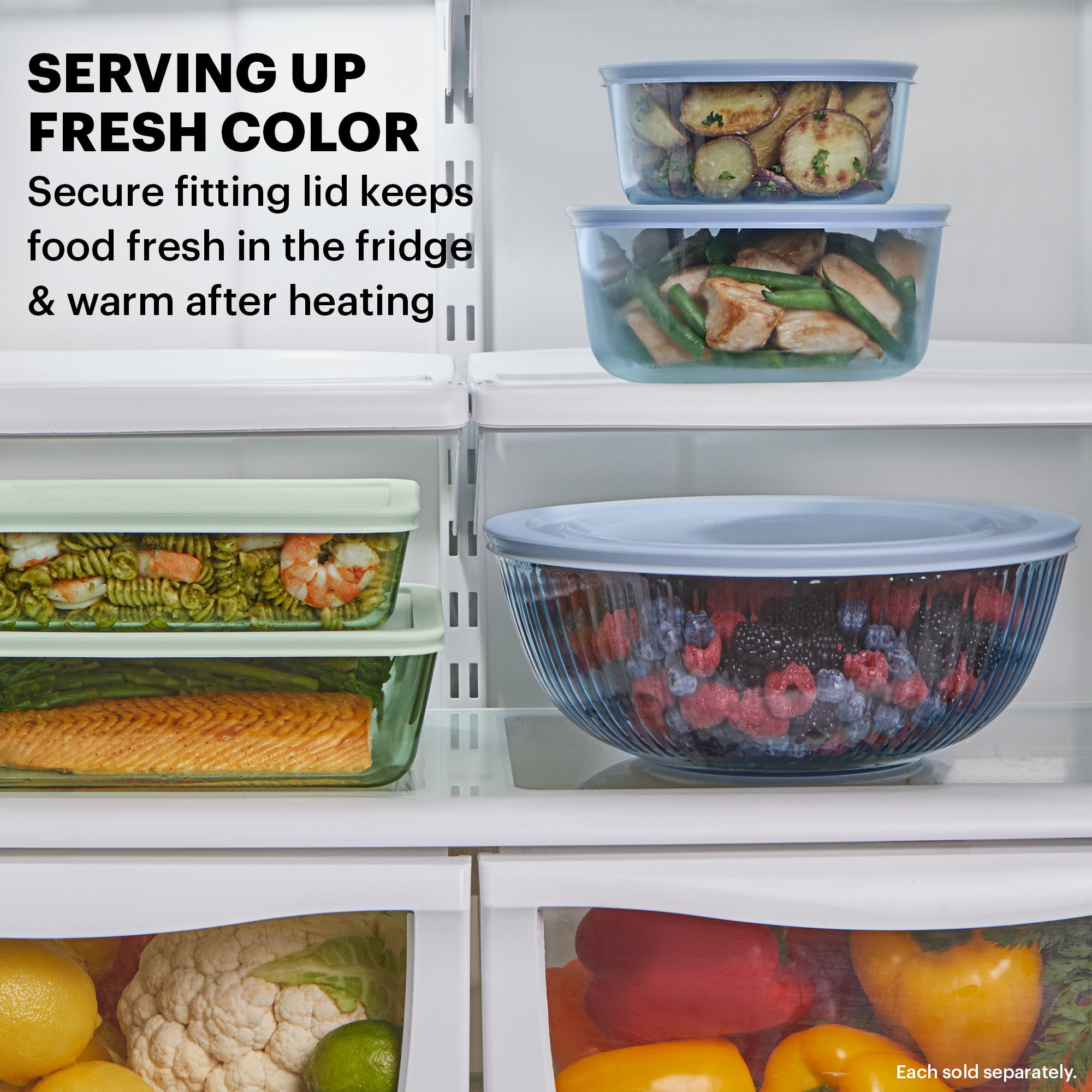 Pyrex® Color Sculptured Blue Bowl 4.5L
