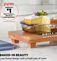 Pyrex® Colours Sculpted Smoke Bakeware Square w/Plastic Lid 20cm