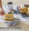 Pyrex® Colours Sculpted Smoke Bakeware Square w/Plastic Lid 20cm