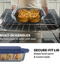 Pyrex® Colours Sculpted Smoke Bakeware Square w/Plastic Lid 20cm