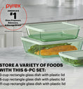 Pyrex® Color Simply Store Green 6 Piece Set (3 Cup|6 Cup|11 Cup)