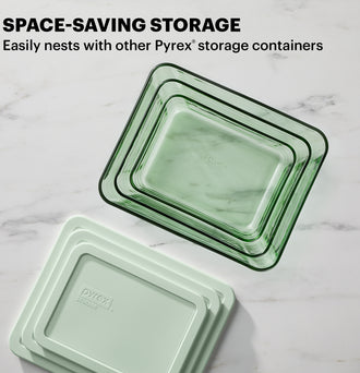 Pyrex® Color Simply Store Green 6 Piece Set (3 Cup|6 Cup|11 Cup)