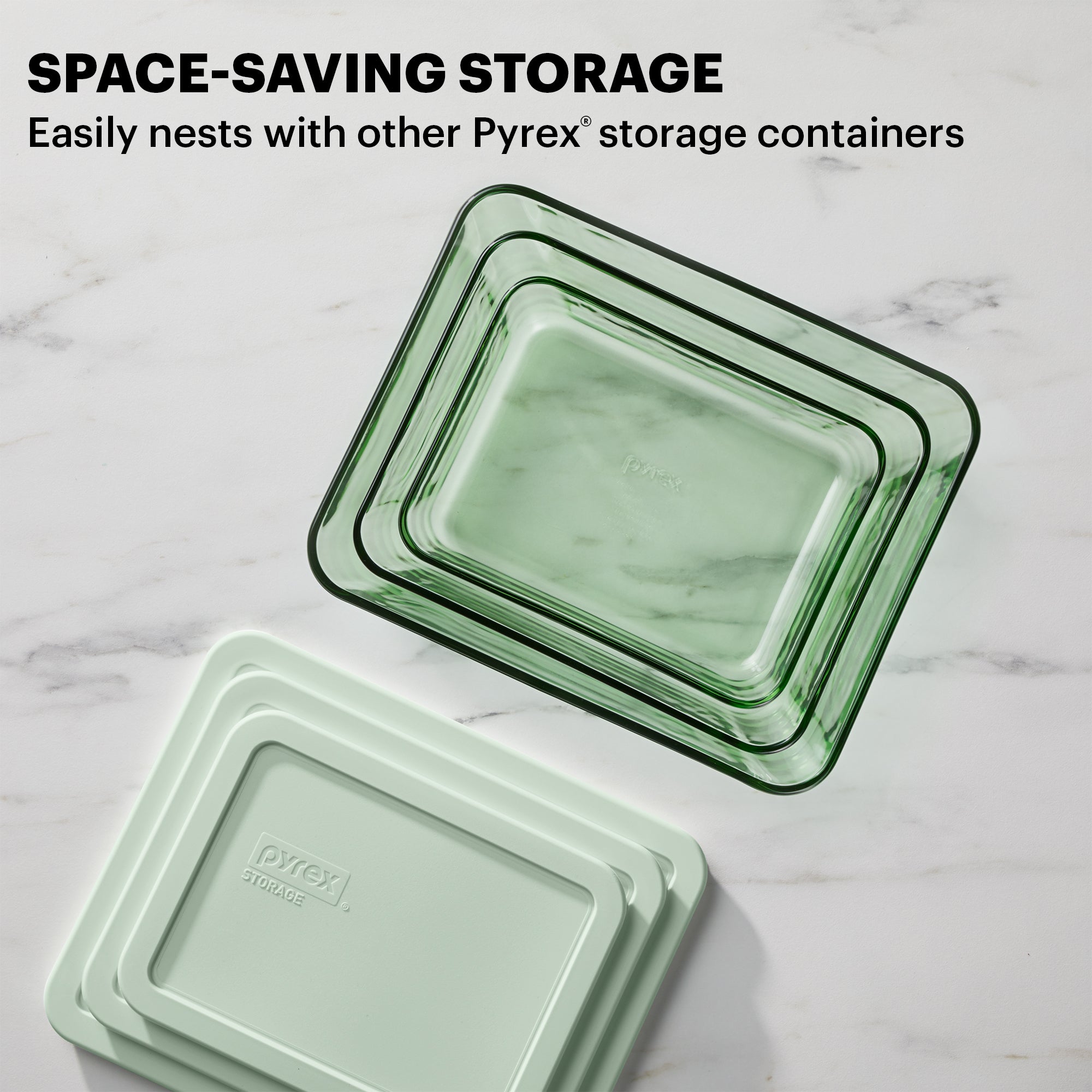 Pyrex® Color Simply Store Green 6 Piece Set (3 Cup|6 Cup|11 Cup)