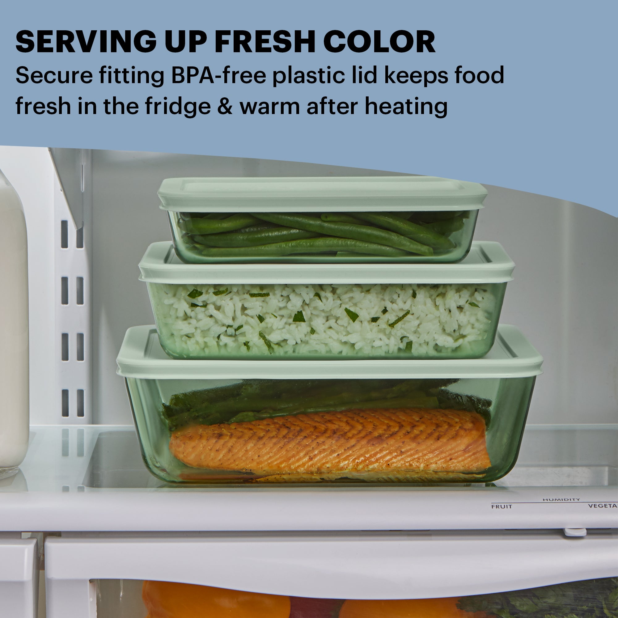 Pyrex® Color Simply Store Green 6 Piece Set (3 Cup|6 Cup|11 Cup)