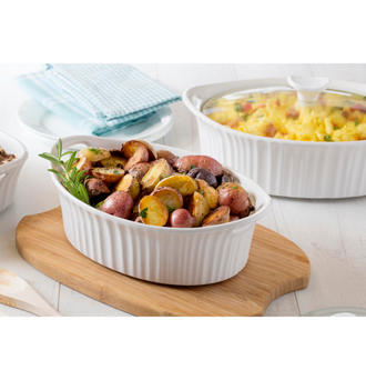 Corningware® French White 1.4L Oval Covered Casserole