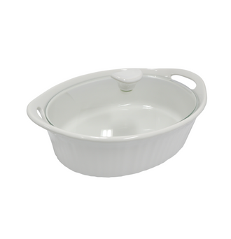 Corningware® French White 1.4L Oval Covered Casserole